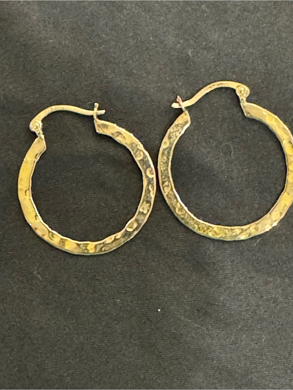 Sterling Silver Hammered Hoop Earrings